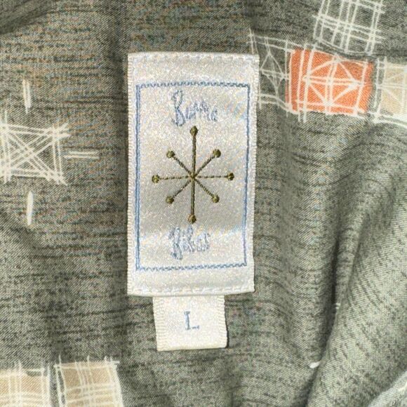 Burma Bibas Shirt Men's Size L 60 Singles Lawn Green Button Down Collared S/S - Picture 6 of 6